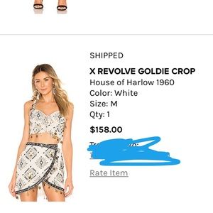 House of Harlow top + skirt both size medium